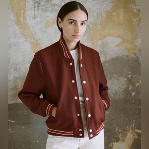 Dehen Burgundy Wool Varsity Jacket Heritage Limited Edition NWOT Sz XS